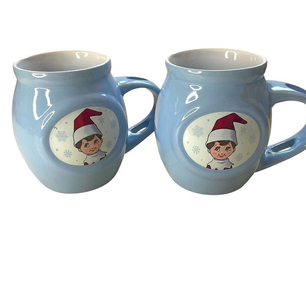 ELF On The Shelf Mugs Blue Christmas Holiday
